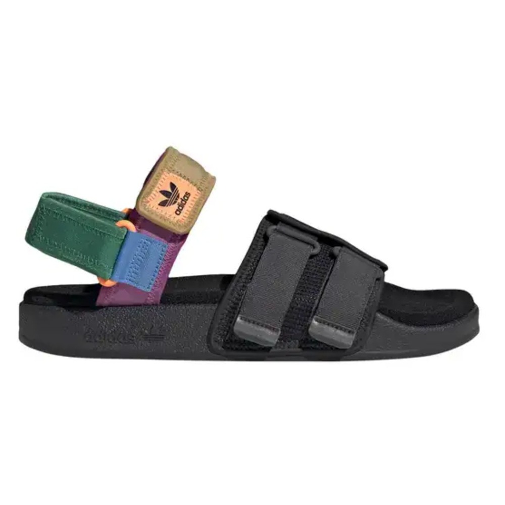 NEW Adidas Adilette 4.0 Sandal Slide Black Green Multicolor H03417 Mens Size 9
